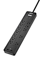 APC® Home Office SurgeArrest 12-Outlet And 2-USB Surge Protector, 6' Cord, Black, PH12U2