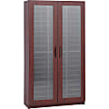 Safco® Frosted Door Literature Organizer, 58 1/4"H x 30"W x 14"D, Mahogany