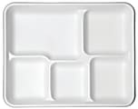 Eco-Products Sugarcane Plates, 5-Compartment, White, Pack Of 500 Plates 1 thumbnail image