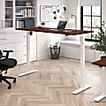 Bush Business Furniture Move 40 Series 72"W x 30"D Electric Height Adjustable Standing Desk, Hansen Cherry/White Powder Coat, Standard Delivery 1 thumbnail image