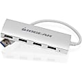 IOGEAR met(AL) USB 3.0 4-Port Hub, 0.375’, White, GUH304 1 thumbnail image