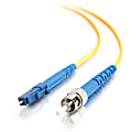 C2G 15m LC-ST 9/125 Simplex Single Mode OS2 Fiber Cable - LSZH - Yellow - 50ft - Patch cable - LC single-mode (M) to ST single-mode (M) - 15 m - fiber optic - simplex - 9 / 125 micron - OS2 - yellow