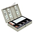 STEELMASTER® Cash Box with Combination Lock, 10 Compartments, Sand