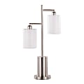 LumiSource Cannes Table Lamp, 17”H, Nickel/White 1 thumbnail image