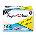 Paper Mate® Pencil Cap Erasers, Pink, Pack Of 144