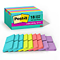 Post-it® Super Sticky Notes, 1.88 x 1.88 in, 18 Sticky Note Pads, 90 Sheets/Pad, 2X the Sticking Power, School and Office Supplies, Supernova Neons