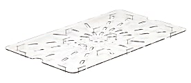 Cambro Camwear GN 1/1 Drain Shelves, 9/16"H x 18-5/16"W x 10-5/16"D, Clear, Pack Of 6 Shelves