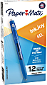 Paper Mate® InkJoy® Gel Pens, Medium Point, 0.7 mm, Blue Barrel, Blue Ink, Pack Of 12