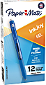 Paper Mate® InkJoy® Gel Pens, Medium Point, 0.7 mm, Blue Barrel, Blue Ink, Pack Of 12 1 thumbnail image