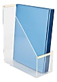 Realspace® Vayla Acrylic Magazine File Holder, 11-3/4”H x 4-1/8”W x 9-7/8”D, Clear/Gold