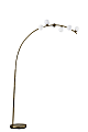 Adesso Ronan LED 6-Light Arc Floor Lamp With Smart Switch, 78”H, Matte White Opal Glass Shade/Antique Brass Base 1 thumbnail image