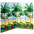 Amscan Summer Luau Palm Tree Scene Setter Room Roll, 48" x 480", Multicolor