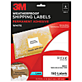 3M™ White Weatherproof Laser Shipping Labels, 3 1/3" x 4", Pack Of 150 1 thumbnail image
