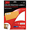 3M™ White Inkjet Shipping Labels For Color Printing, 3/4" x 2 1/4", Pack Of 600 1 thumbnail image