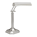 Realspace® Contemporary Banker's Lamp, 19"H, Brushed Steel 1 thumbnail image