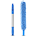 Gritt Commercial 22" Flexible Wand Duster With Microfiber/Chenille Sleeve And 20" Pole, Blue 1 thumbnail image