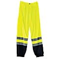 Ergodyne GloWear® 8910 Class E Polyester Hi-Vis Pants, 2X/3X, Lime/Black