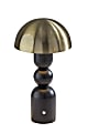 Adesso Connie LED Cordless Table Lamp, Black with Antique Brass Shade 1 thumbnail image