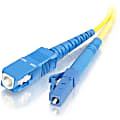 C2G 6m LC-SC 9/125 Simplex Single Mode OS2 Fiber Cable - Yellow - 20ft - Patch cable - LC single-mode (M) to SC single-mode (M) - 6 m - fiber optic - simplex - 9 / 125 micron - OS2 - yellow