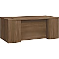 HON® Foundation Laminate Breakfront Desk Shell With Bowfront, Pinnacle