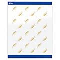 Avery® Printable Labels With Sure Feed® Technology, S00-EWE, Round, 2", Glossy White With Preprinted Gold-Blush Pattern, Pack Of 120 1 thumbnail image