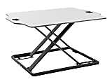 Amer Mounts Ultra Slim Height Adjustable Standing Desk Riser, 15.7"H x 21.3"W, White