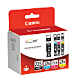 Canon PGI-225 ChromaLife 100+ Black/CLI-226 Color Ink Tanks (4530B008), Pack Of 4