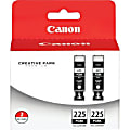 Canon® PGI-225 ChromaLife 100+ Black Ink Tanks, Pack Of 2, 4530B007