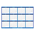 2025 SwiftGlimpse Daily/Yearly Wall Calendar, 48" x 72”, Navy, January 2025 To December 2025, SG 2025 NAVY