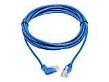 Tripp Lite Cat6 Ethernet Cable Right Angled UTP Slim Molded M/M Blue 10ft - 10 ft - 28 AWG - Blue