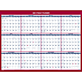 2025 AT-A-GLANCE® Vertical/Horizontal Reversible Yearly Wall Calendar, 12" x 16", Red/Blue, January To December