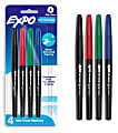 EXPO® Vis-a-Vis® Wet-Erase Fine-Tip Markers, Assorted Colors, Pack Of 4