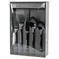 Gibson Elite Earlston 20-Piece Stainless Steel Flatware Set, Black 1 thumbnail image