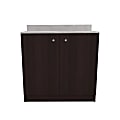 Inval Ambrossia 95"W Breakroom Cabinet, Espresso