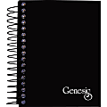 Roaring Spring Genesis Spiralbound Fat Notebook - 200 Sheets - Wire Bound - 15 lb Basis Weight - 5 1/2" x 4 1/4"4.3"5.5" - White Paper - Assorted Cover - Vinyl Cover - Perforated, Durable Cover, Micro Perforated - 1Each