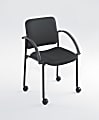 Safco® Moto™ Mobile Stack Chairs, Black, Set Of 2