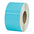 Partners Brand Color Thermal Labels, THL130BE, Rectangle, 4" x 6", Light Blue, 1,000 Labels Per Roll, Pack Of 4 Rolls
