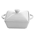 Martha Stewart Stoneware Square Casserole Dish With Lid, White
