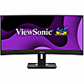 ViewSonic Ergonomic VG3456C - 34" 21:9 Curved 1440p IPS Monitor with Built-In Docking, 100W USB-C, RJ45 - 400 cd/m² 1 thumbnail image
