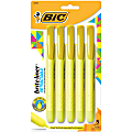 BIC® Brite Liner Retractable Highlighters, Chisel Point, Yellow, Pack Of 5 1 thumbnail image
