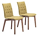 Zuo Modern Orebro Dining Chairs, Pea Green, Set Of 2 Chairs