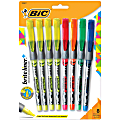 BIC® Z4™ Brite Liner® Highlighters, Chisel Point, Assorted Colors, Pack Of 8