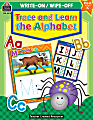 Teacher Created Resources Write-On/Wipe-Off Book, Trace And Learn The Alphabet, Preschool - Kindergarten 1 thumbnail image