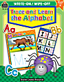 Teacher Created Resources Write-On/Wipe-Off Book, Trace And Learn The Alphabet, Preschool - Kindergarten