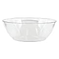 Amscan 10-Quart Plastic Bowls, 5" x 14-1/2", Clear, Set Of 3 Bowls