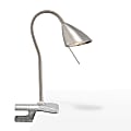 Realspace® Mini Clip-On Task Lamp, 11"H, Silver 1 thumbnail image
