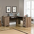 Sauder® Harbor View 66"W Corner Desk, Salt Oak 1 thumbnail image
