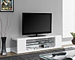 Monarch Specialties Glossy TV Stand For TVs Up To 60", White