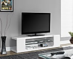 Monarch Specialties Glossy TV Stand For TVs Up To 60", White 1 thumbnail image