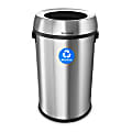 Alpine Industries Stainless Steel Open Top Recycling Bin Receptacle, 17 Gallons, Silver 1 thumbnail image